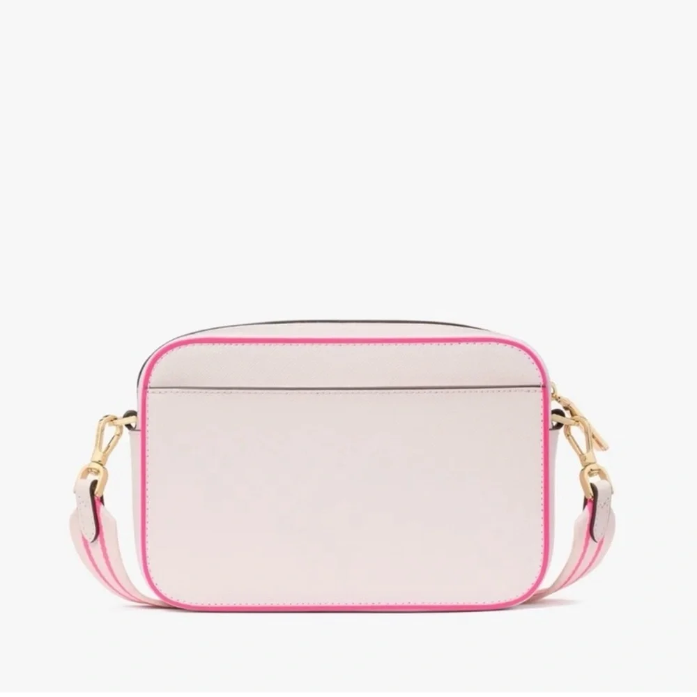 Kate Spade NEW Pink Crossbody Mini Camera Bag with Guitar Strap - Picture 7 of 16
